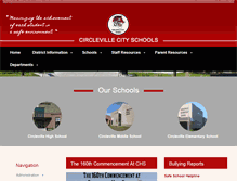 Tablet Screenshot of circlevillecityschools.org